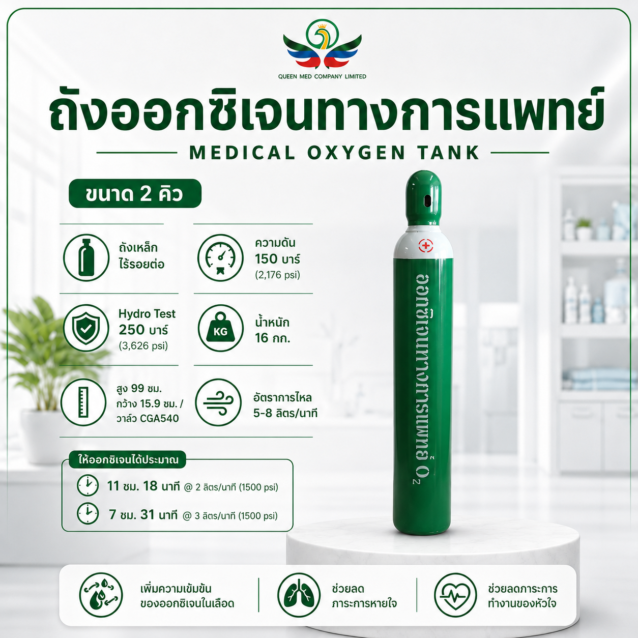 ถังออกซิเจน 2 คิว